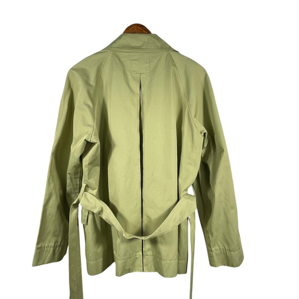 Bagatelle Collection Sage Green Belted Trench Jacket Size L - Picture 3 of 10